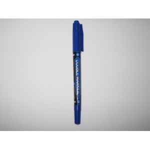 ปากกาเขียนแผ่นใส M&G 2130 2หัว น้ำเงิน