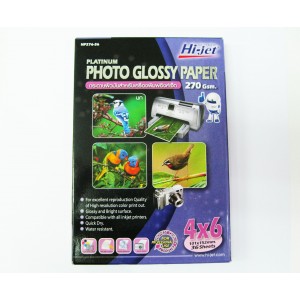 กระดาษ INK JET PHOTO GLOSSY 270G A6 36ผ/ซอง